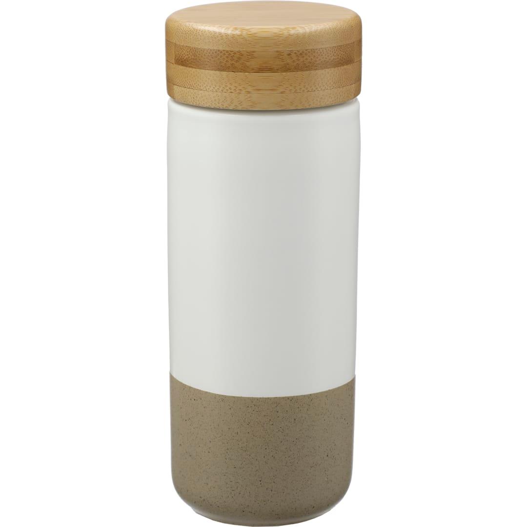 Arlo ceramic tumbler with bamboo lid 11oz Black miniatura 17