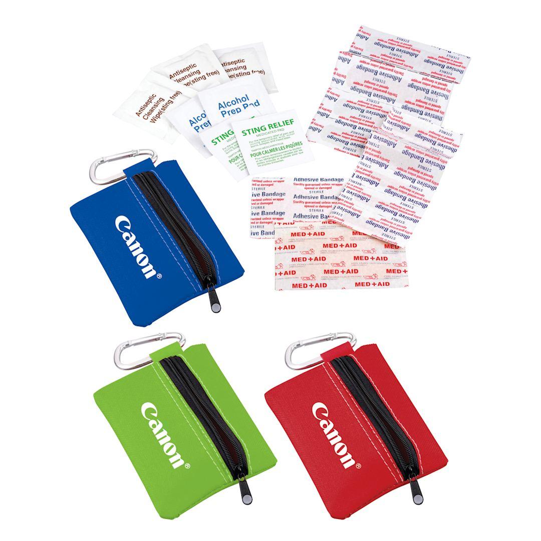Zippered 20-piece first aid pouch Black miniatura 23