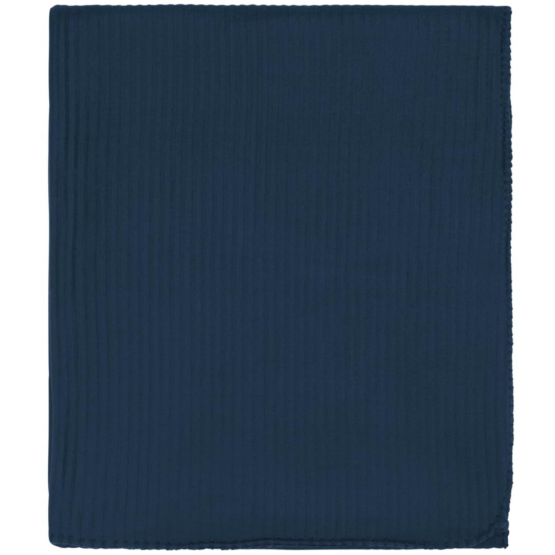 Ribbed fleece blanket Black miniatura 5