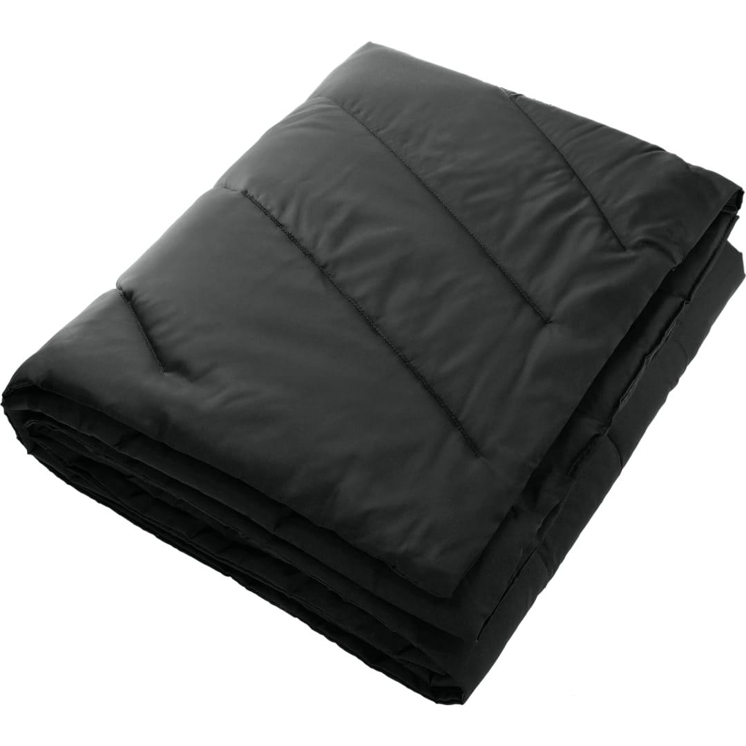 Wave recycled insulated outdoor blanket Black front