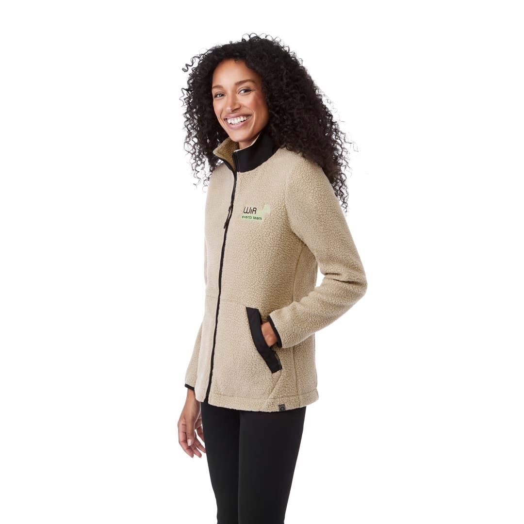 Womens kahuzi eco full zip sherpa Khaki miniatura 12