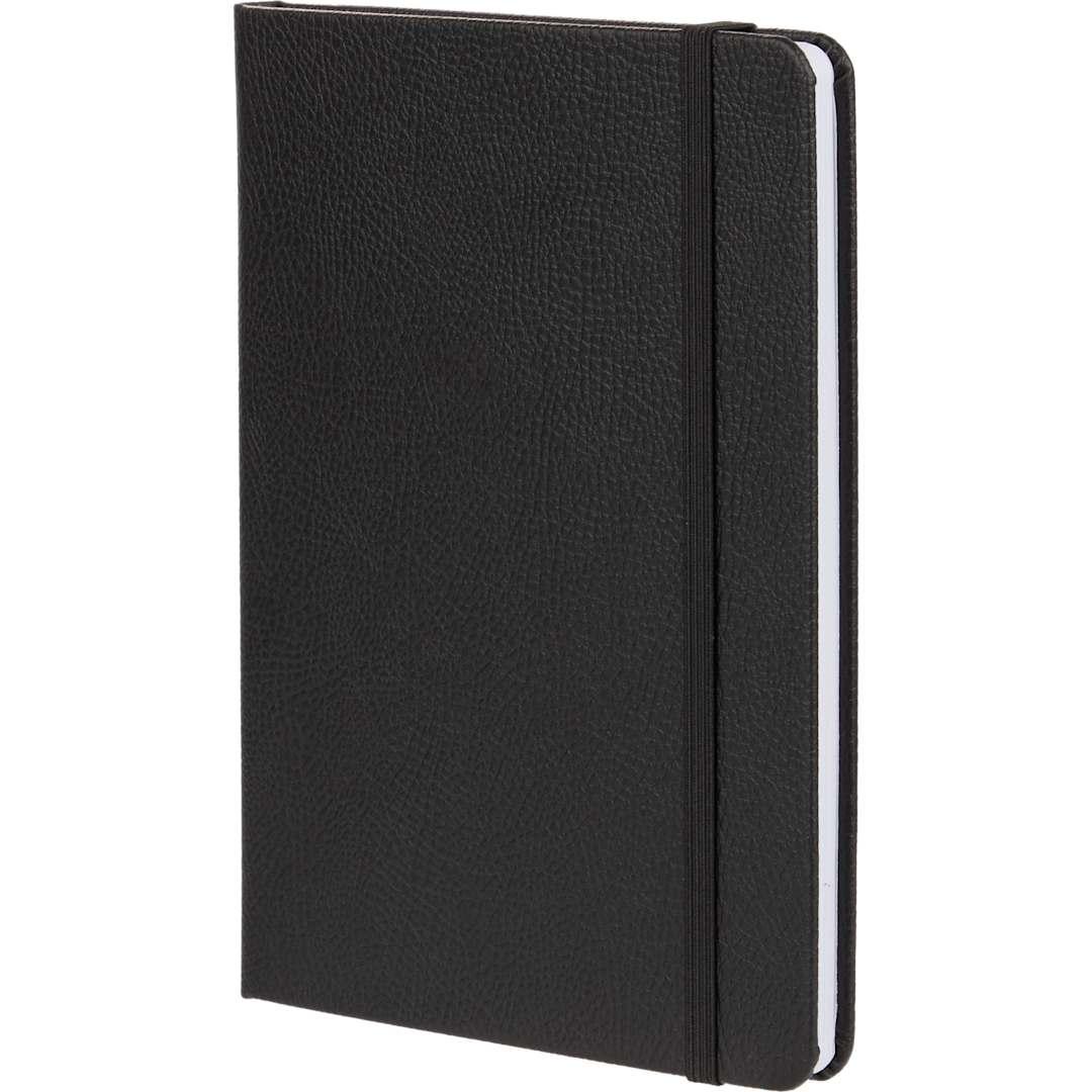 5 X 7 fsc® recycled pebble hard bound journal Black front