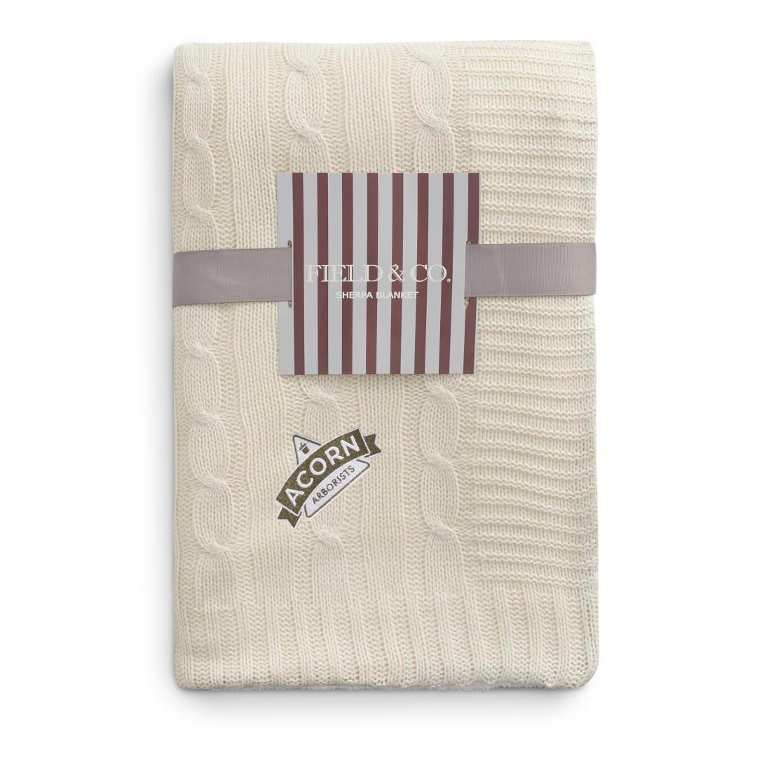 Field & co.® cable knit sherpa blanket Grey miniatura 10