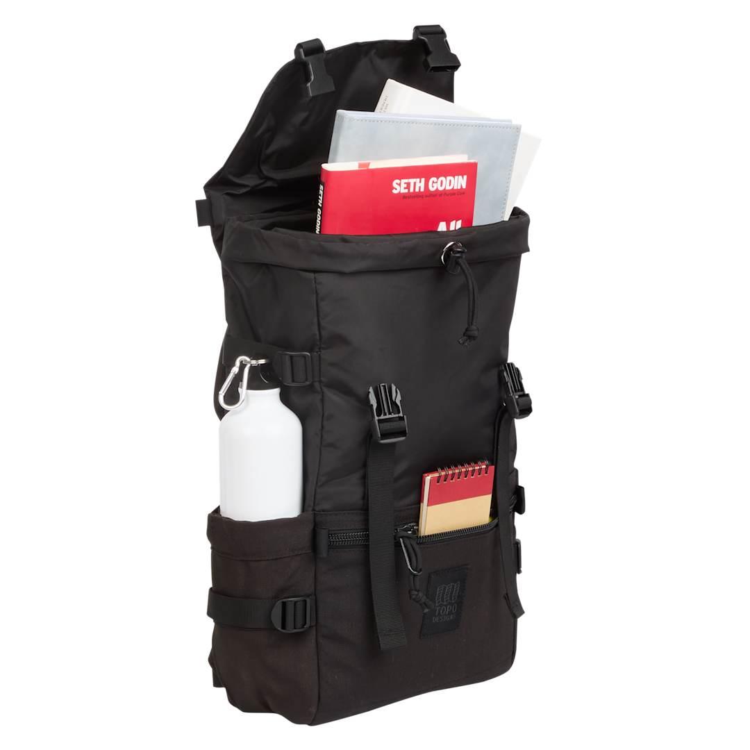 Topo designs recycled rover 15 laptop backpack Black front