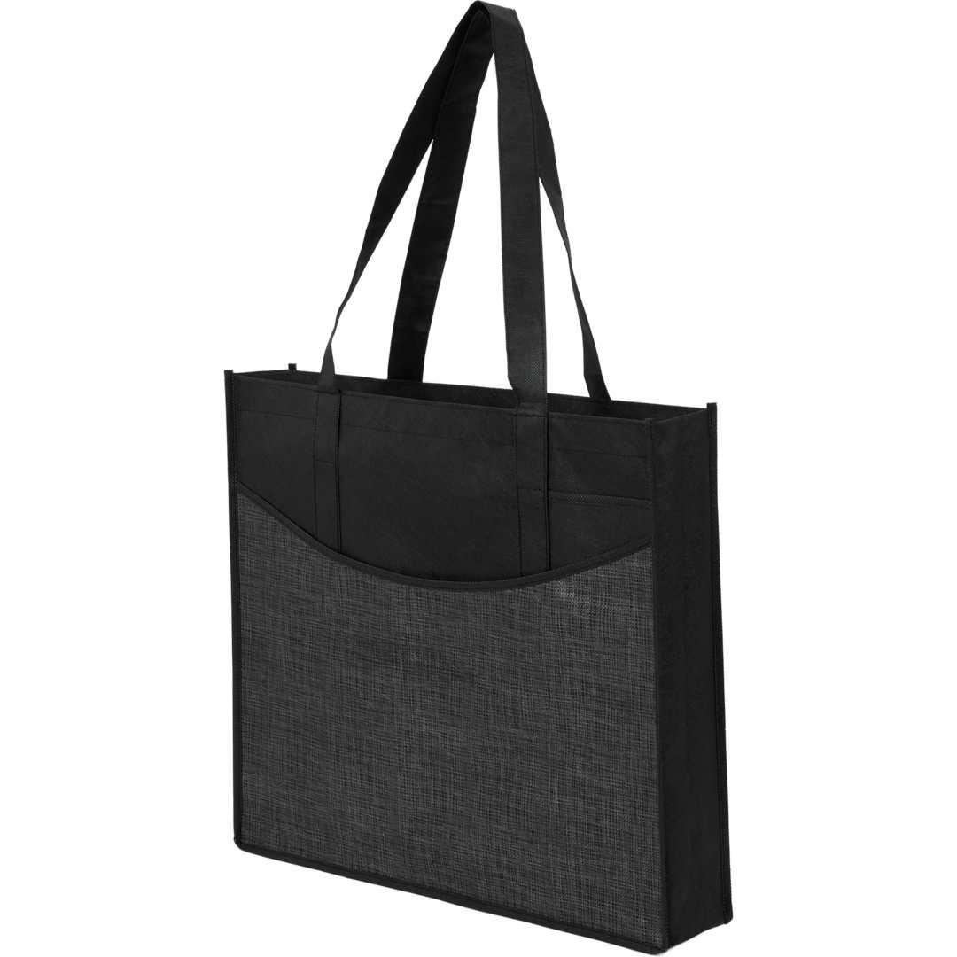 Brooke recycled non-woven convention tote Blue front