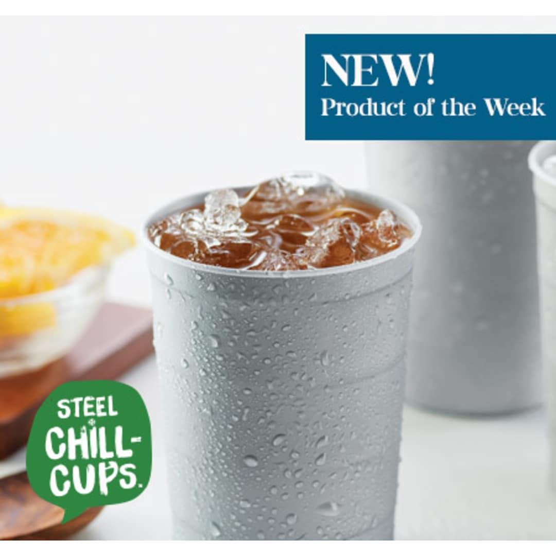 Recyclable steel chill-cups™ 16oz Grey front