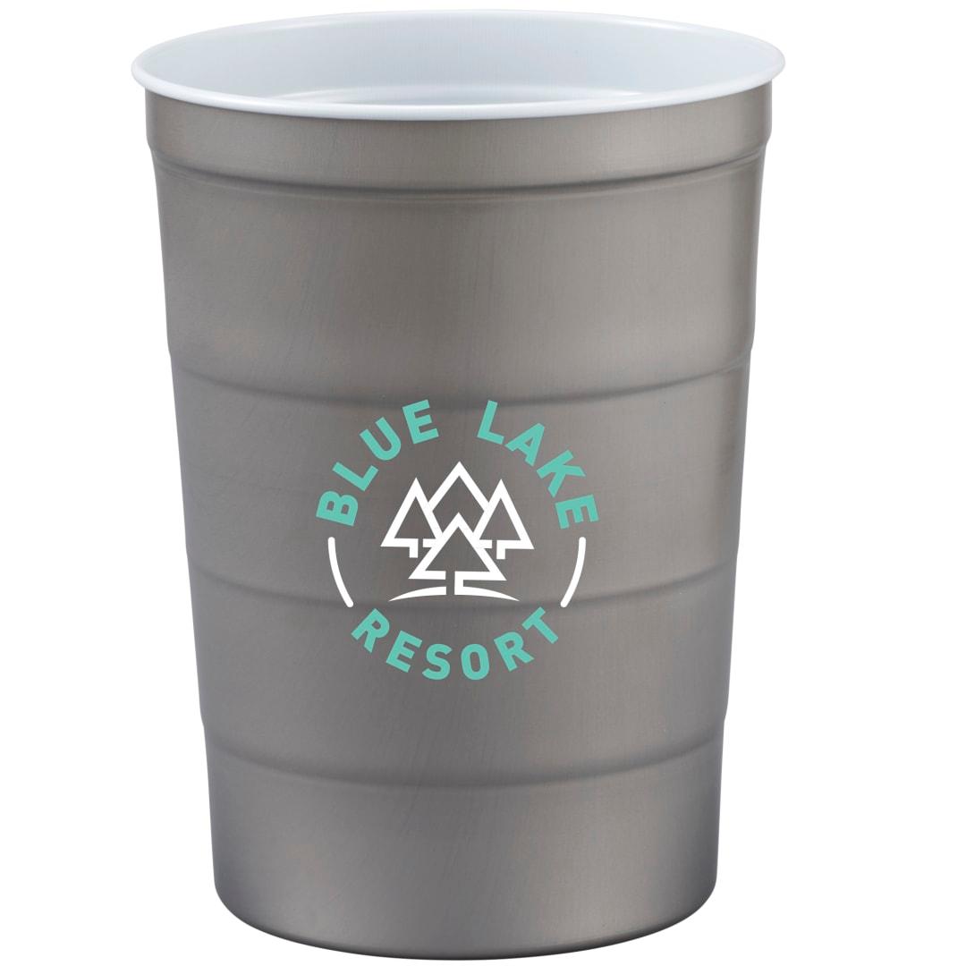 Recyclable steel chill-cups™ 16oz Grey miniatura 24