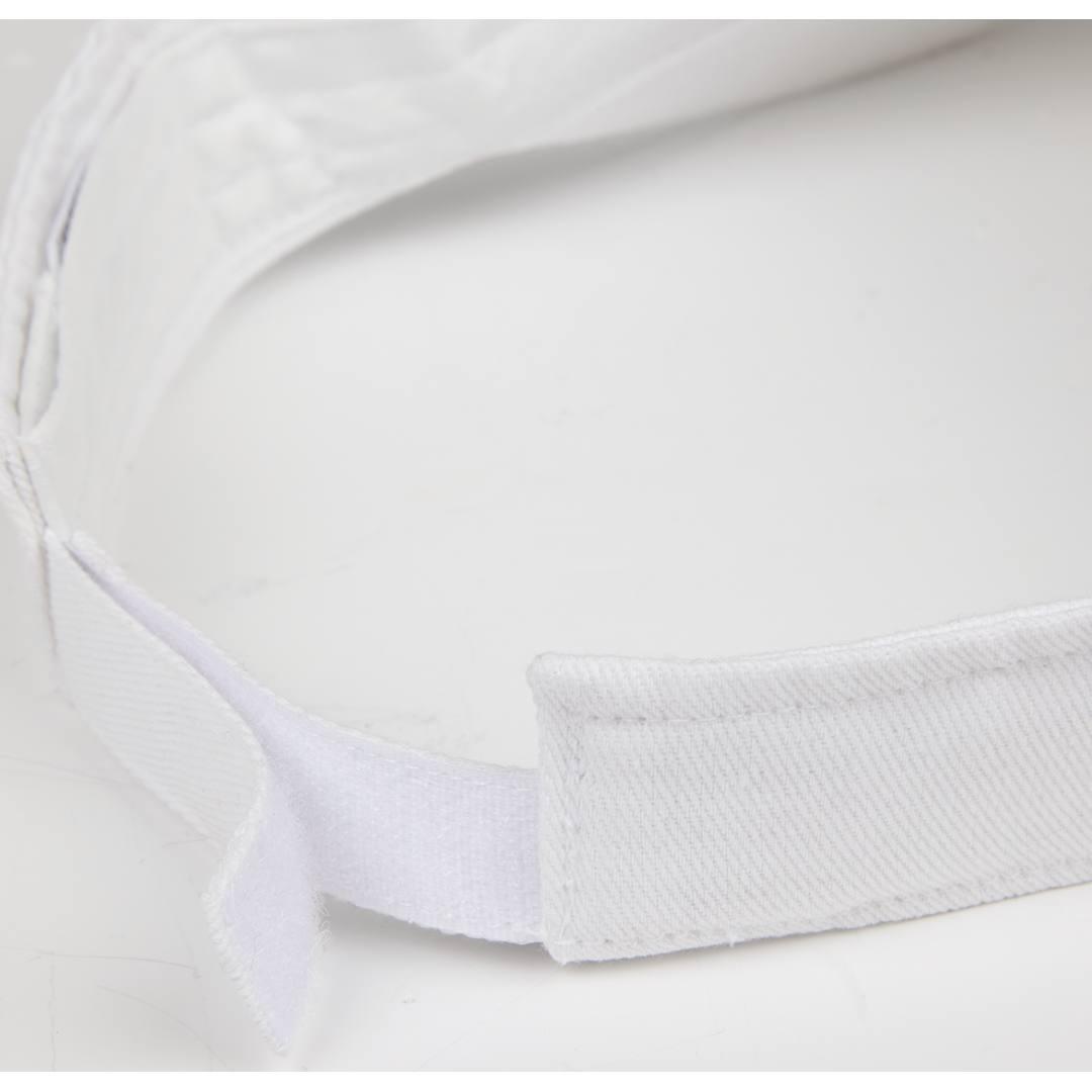 Recycled cotton twill visor - unisex White miniatura 5