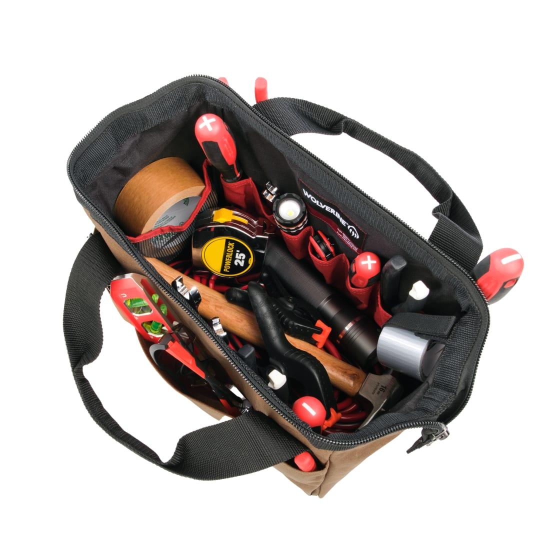 Wolverine 13 inch 14 pocket tool bag Black miniatura 11