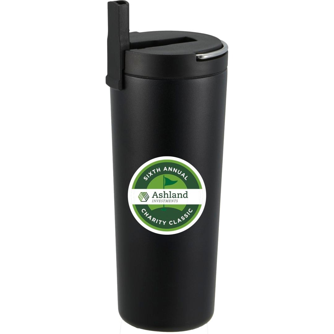 Thor copper insulated tumbler 24oz flip straw lid Black miniatura 9
