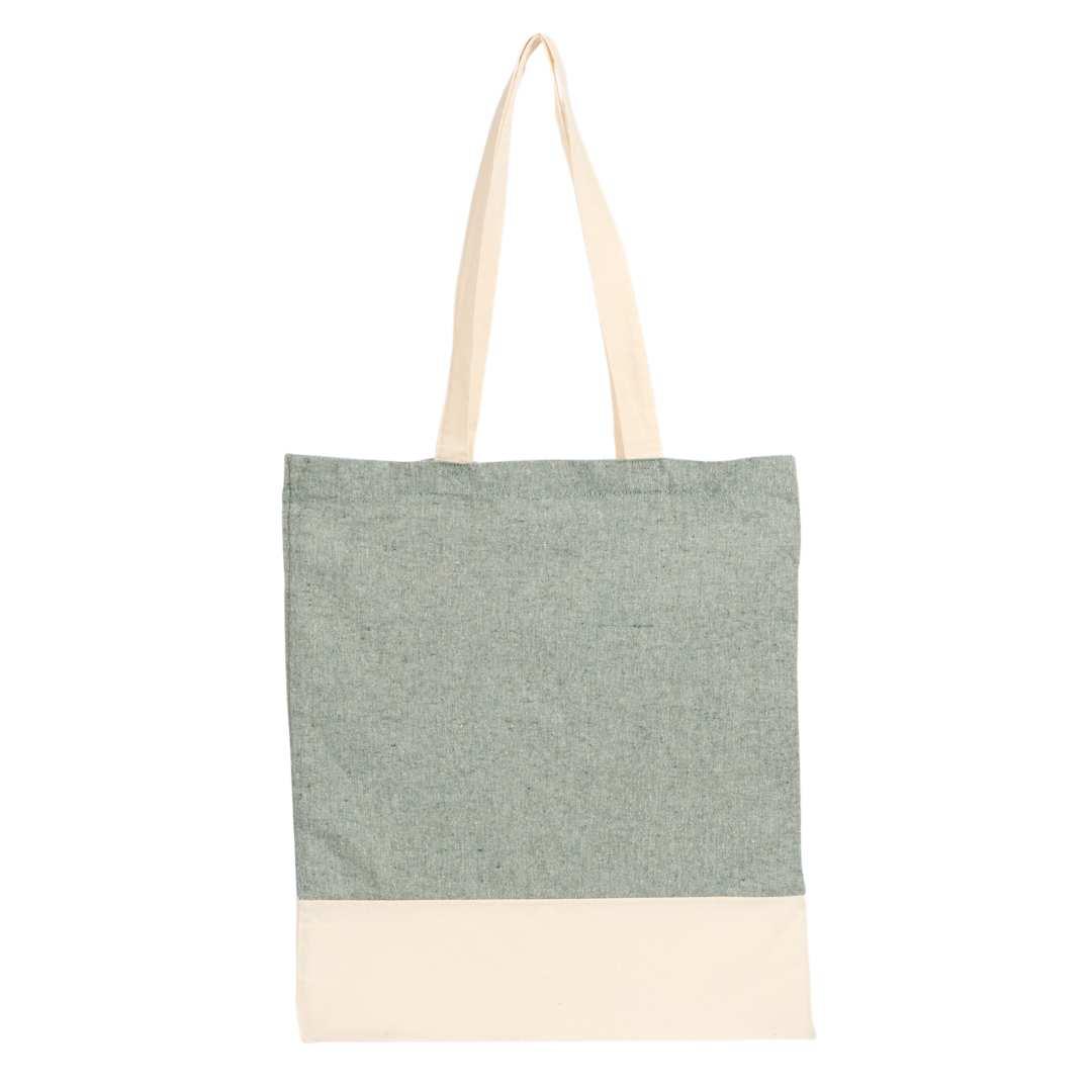 Split recycled 5oz cotton twill convention tote Grey miniatura 14