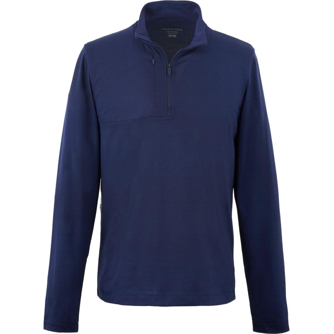 Izu everything performance eco 1/4 zip - mens Navy Blue miniatura 3