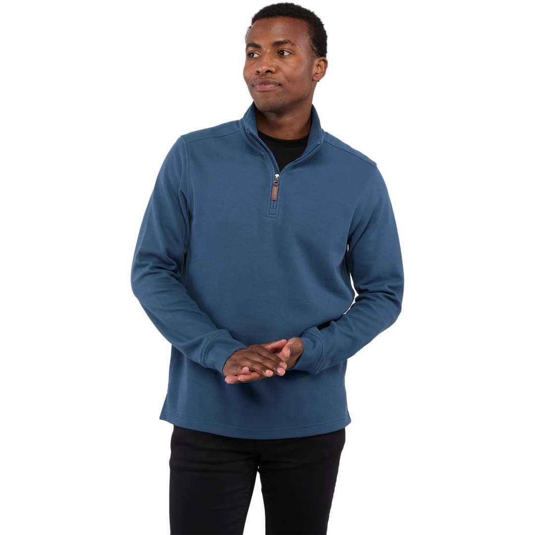 Hudson eco knit quarter zip-mens Beige miniatura 18