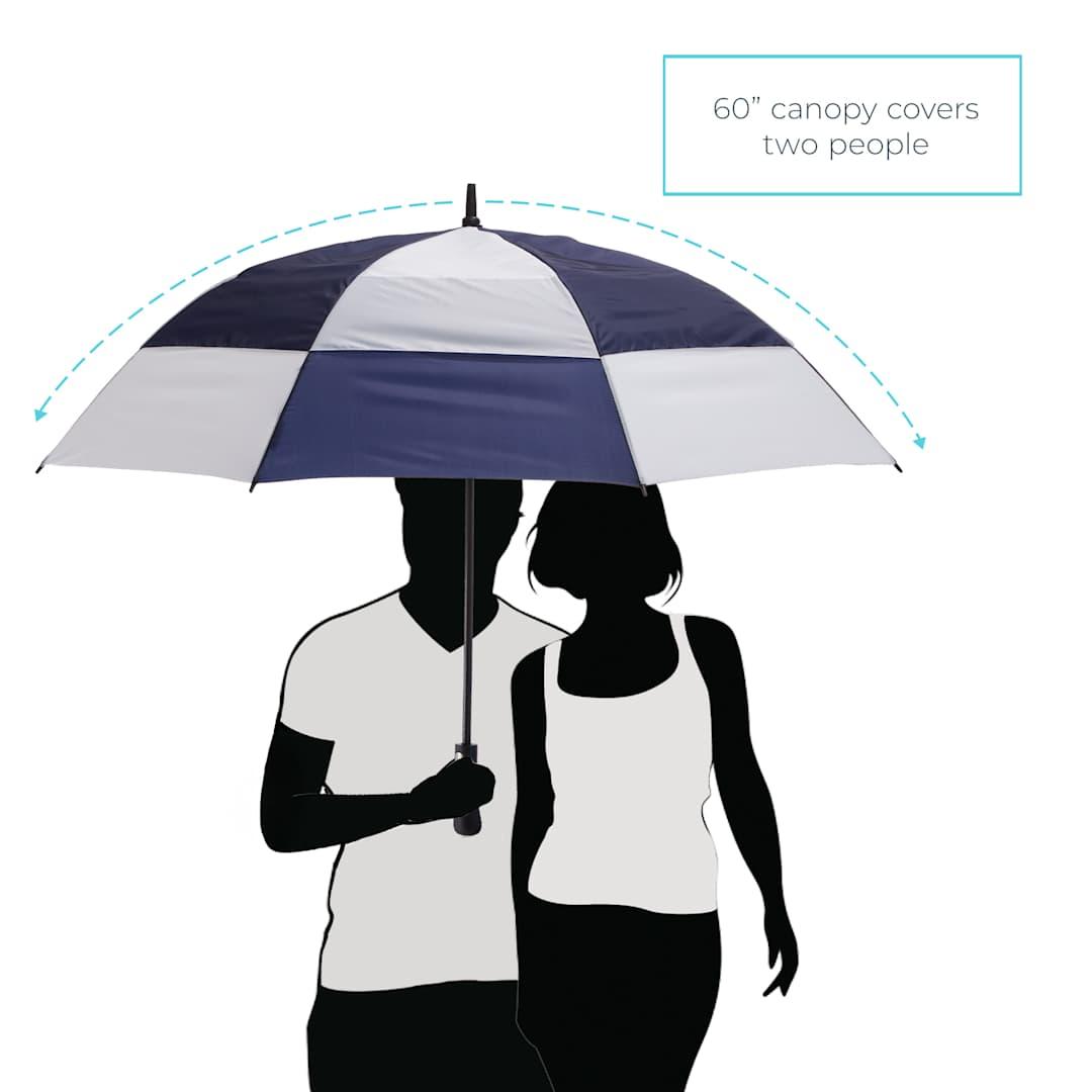 Totes® 60 uv protection auto open golf umbrella Navy Blue front