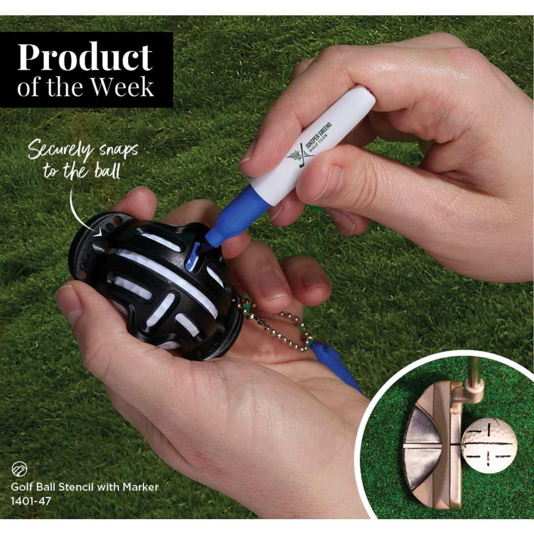 Golf ball stencil with marker Black miniatura 3