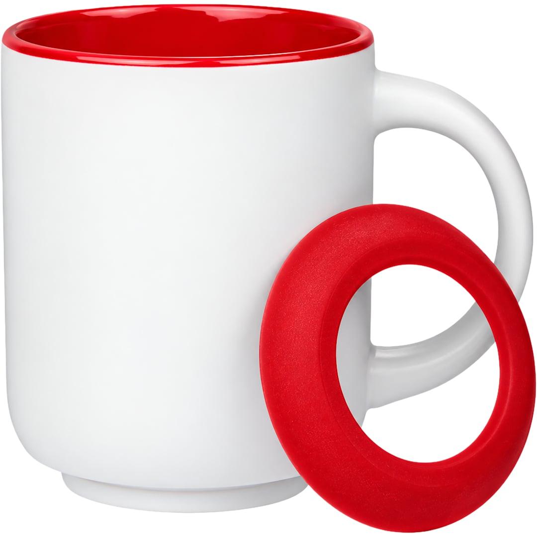 Isaac ceramic mug w/ rubber bottom 14oz White thumbnail 35
