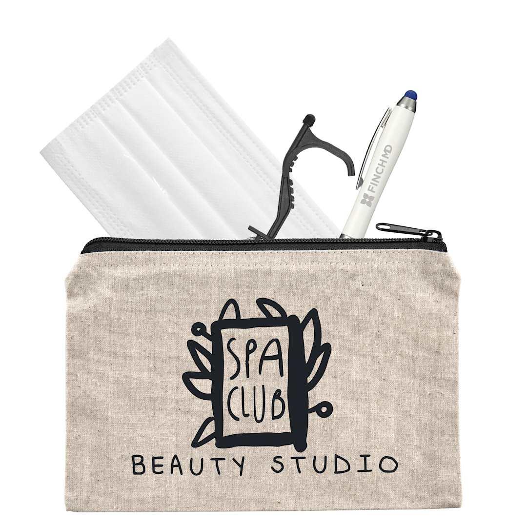 8Oz. cotton travel pouch Black miniatura 6