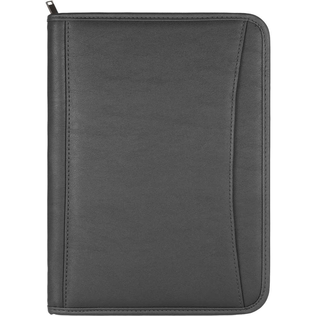 Fsc® mix durahyde recycled zippered padfolio Black miniatura 8