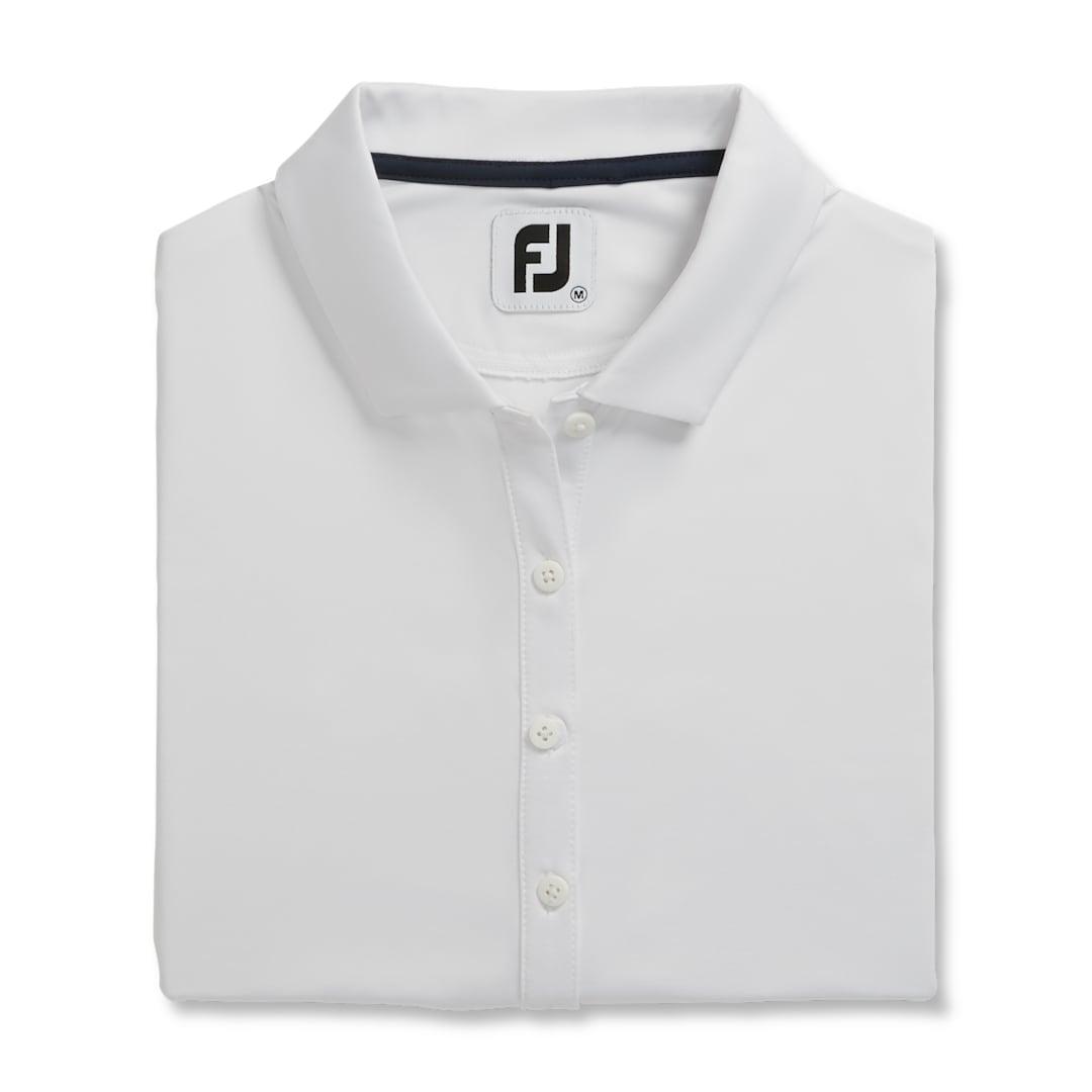 Footjoy womens solid lisle polo White miniatura 4
