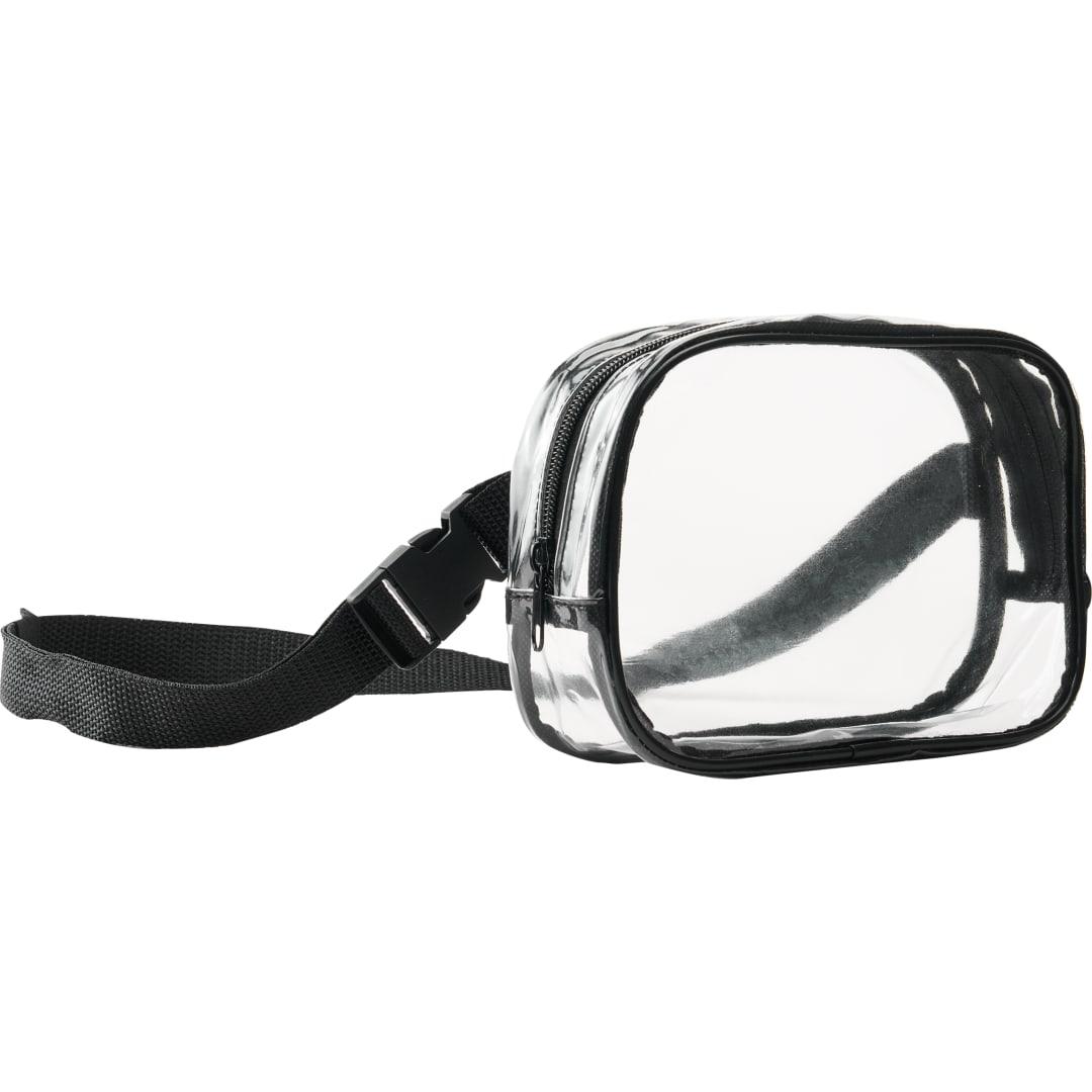 Clear crossbody sport pack Black front