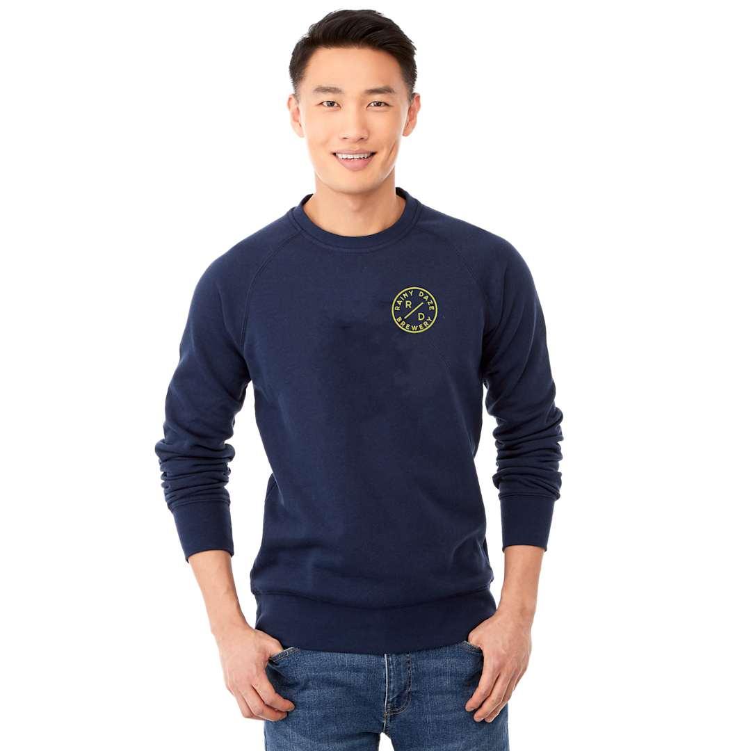 Mens kruger fleece crew White front
