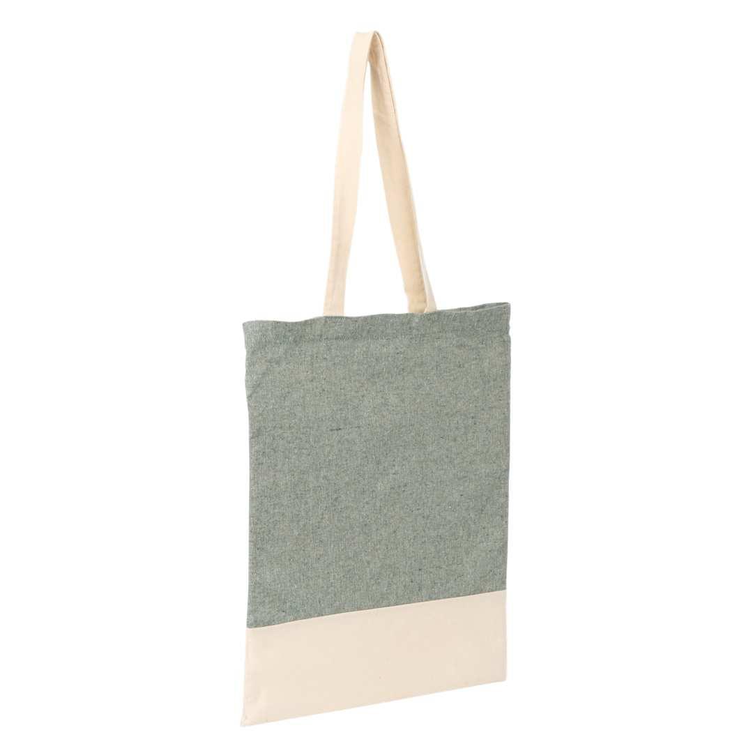 Split recycled 5oz cotton twill convention tote Grey miniatura 13