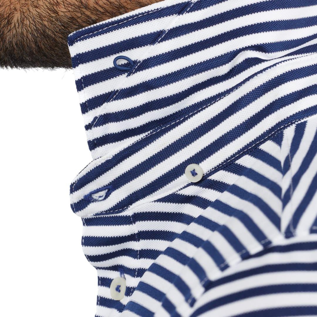 Stitch® club stripe polo shirt - mens Blue miniatura 10