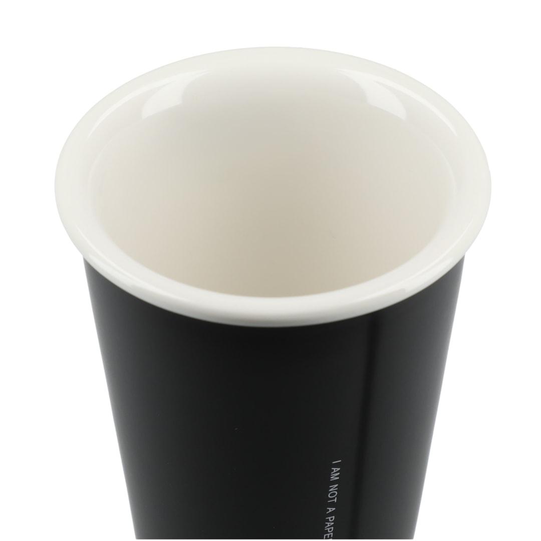 Im not a paper cup 10oz ceramic tumbler Black miniatura 7