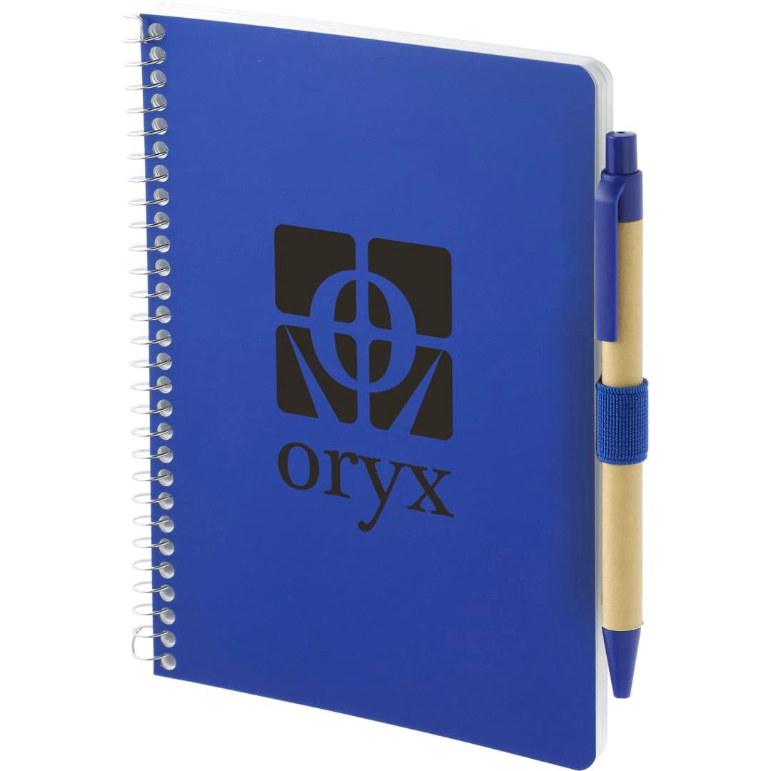 Fsc® mix 5 x 7 spiral notebook with pen Black miniatura 14