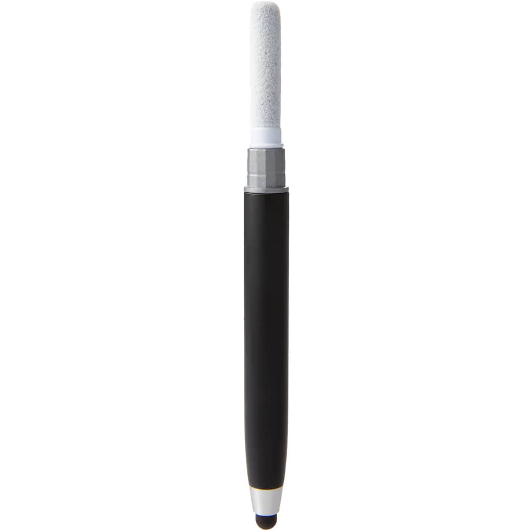 3-In-1 tech cleaning stylus gel pen Black front