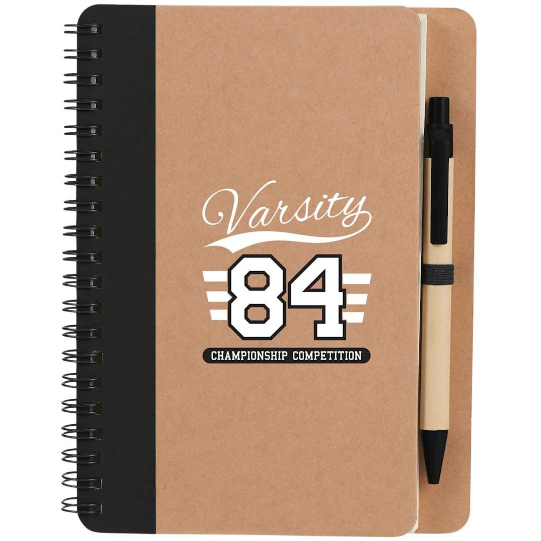 Fsc® mix 5 x 7 eco spiral notebook with pen Blue miniatura 4