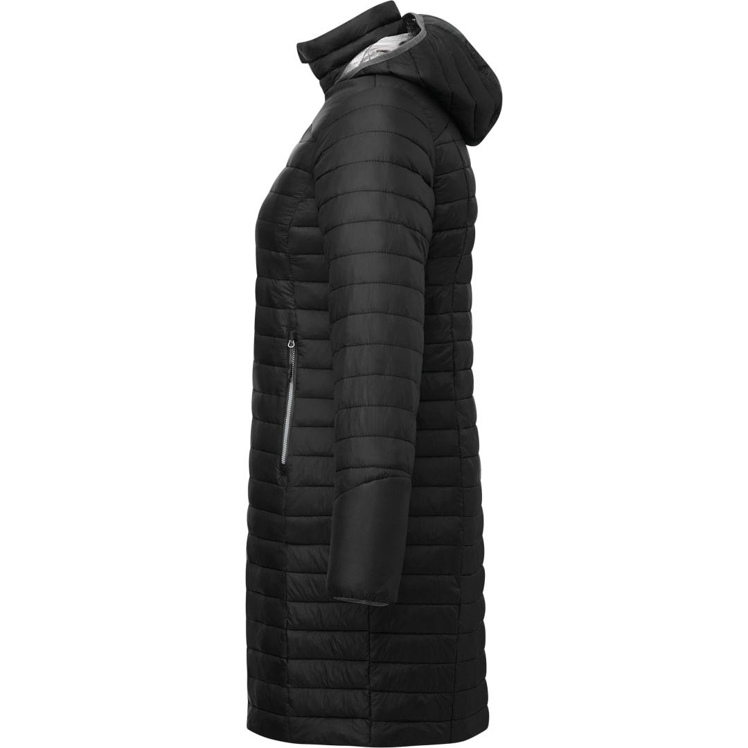 Womens silverton long packable insulated jacket Navy Blue miniatura 18