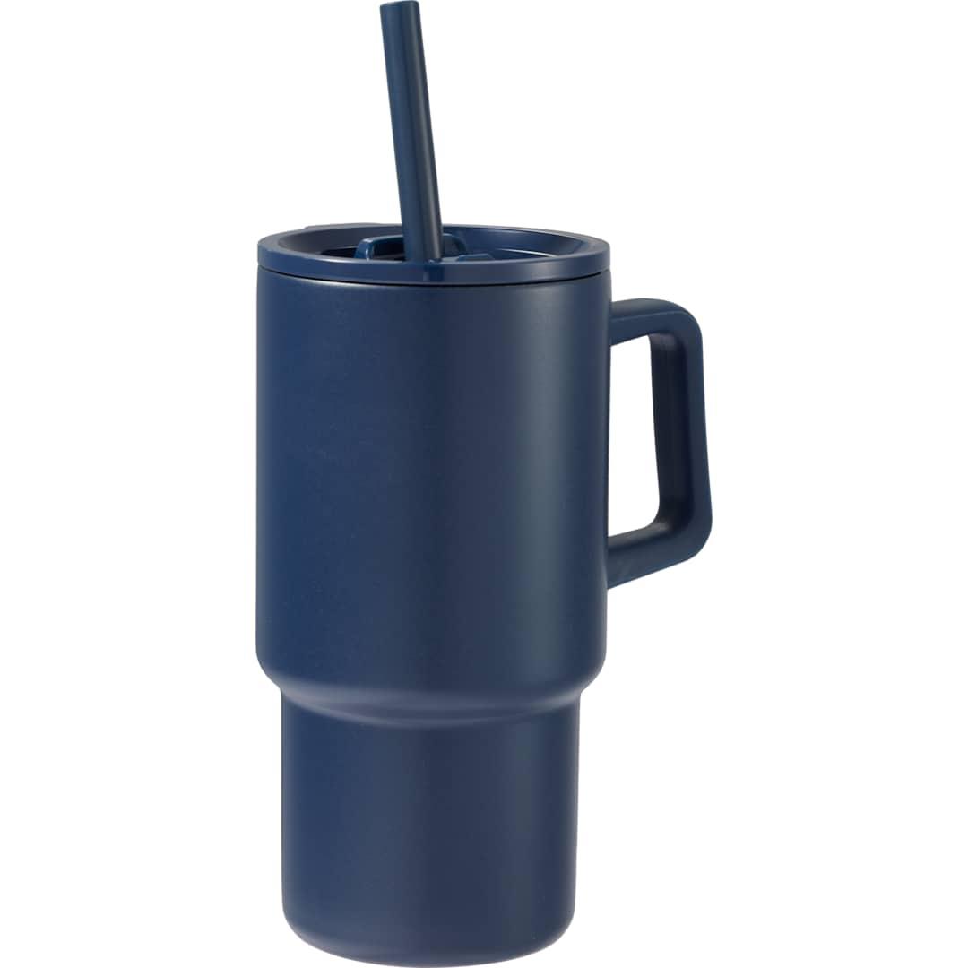 Summit 18oz recycled vacuum insulated mug w/ straw Black miniatura 14