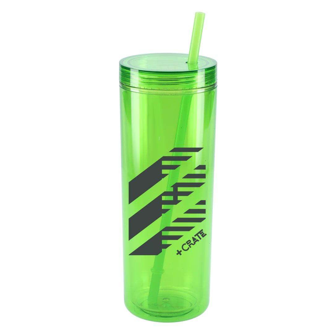 Chroma recycled acrylic straw tumbler 16oz Black miniatura 23
