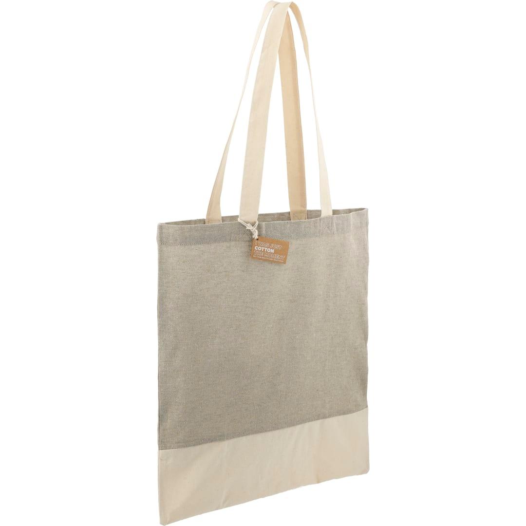 Split recycled 5oz cotton twill convention tote Grey miniatura 20