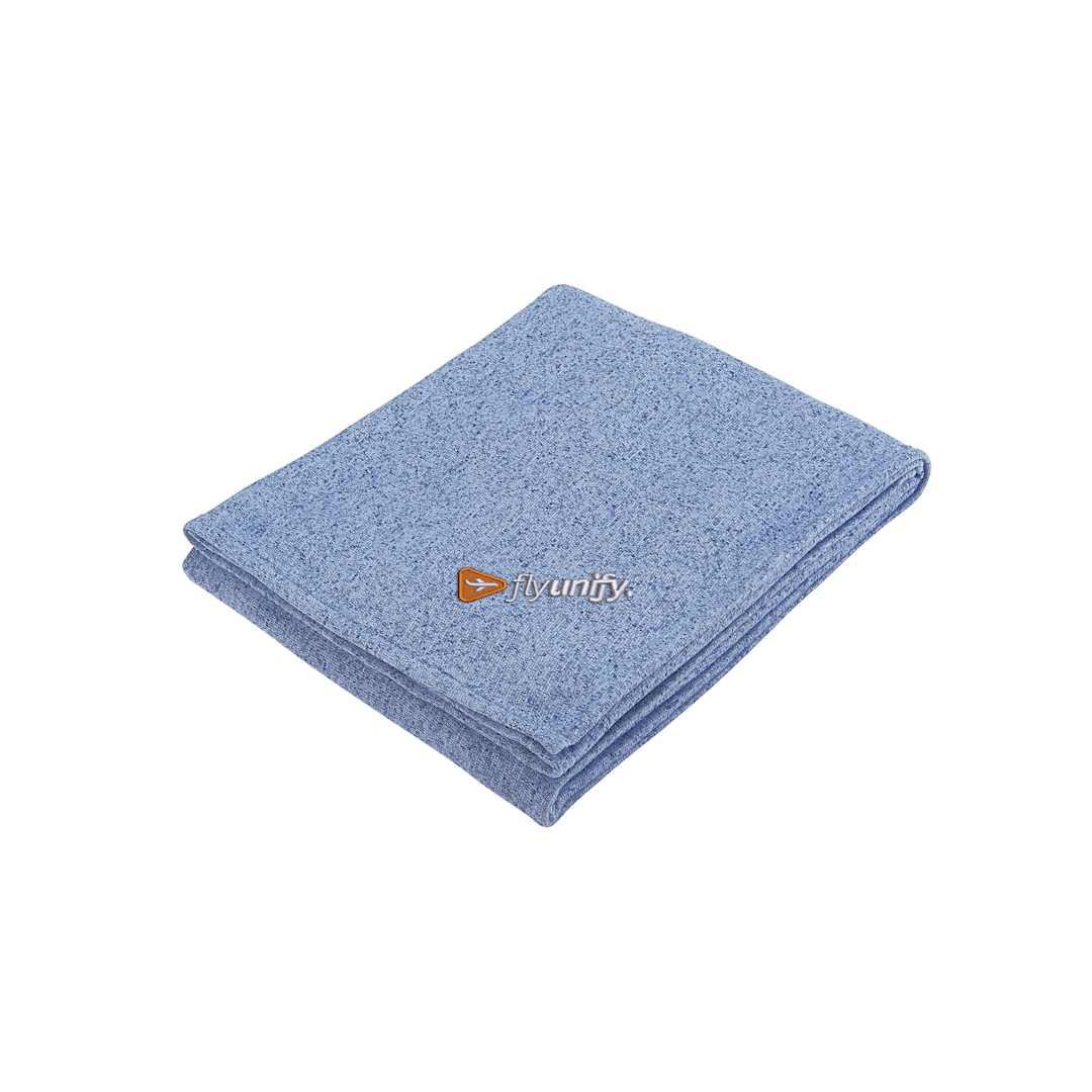 Heathered fleece blanket Blue miniatura 9