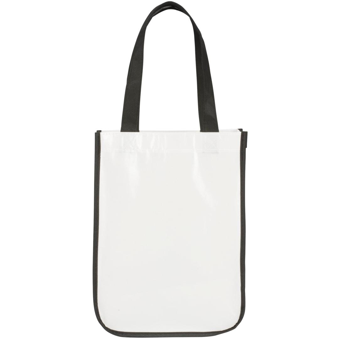 Gloss laminated non-woven gift tote Black miniatura 19