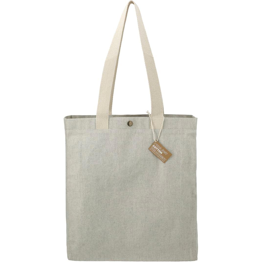 Repose 10oz recycled cotton box tote w/snap Grey miniatura 11