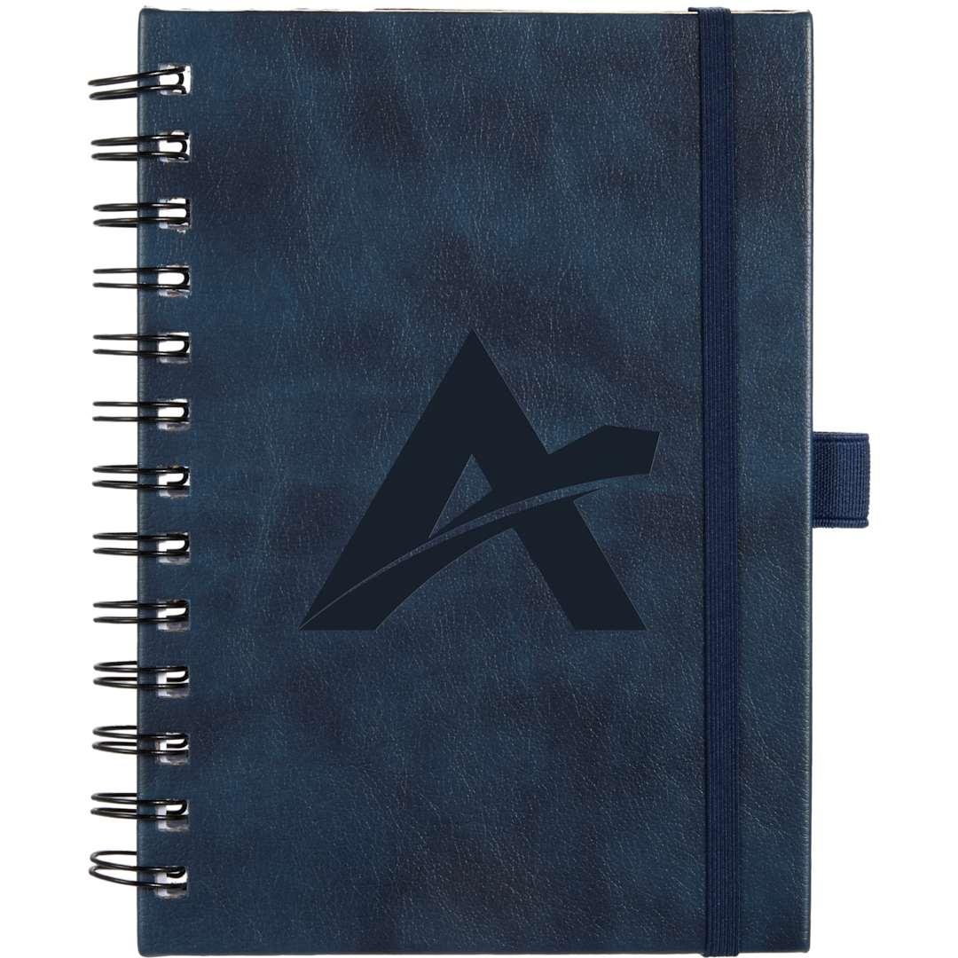 5 X 7 fsc® recycled morano spiral journal Navy Blue miniatura 13