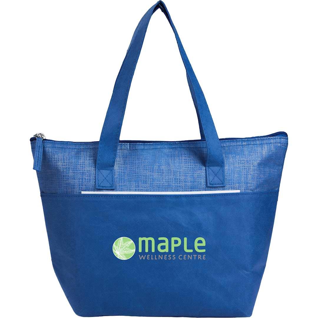 Mist recycled 9-can non-woven tote cooler Black miniatura 19