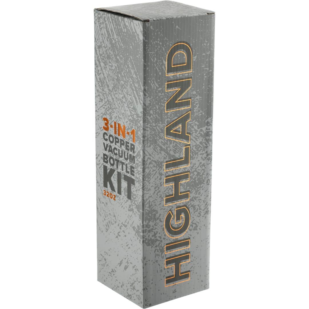 Highland 3-in-1 copper vacuum bottle kit 32oz White front