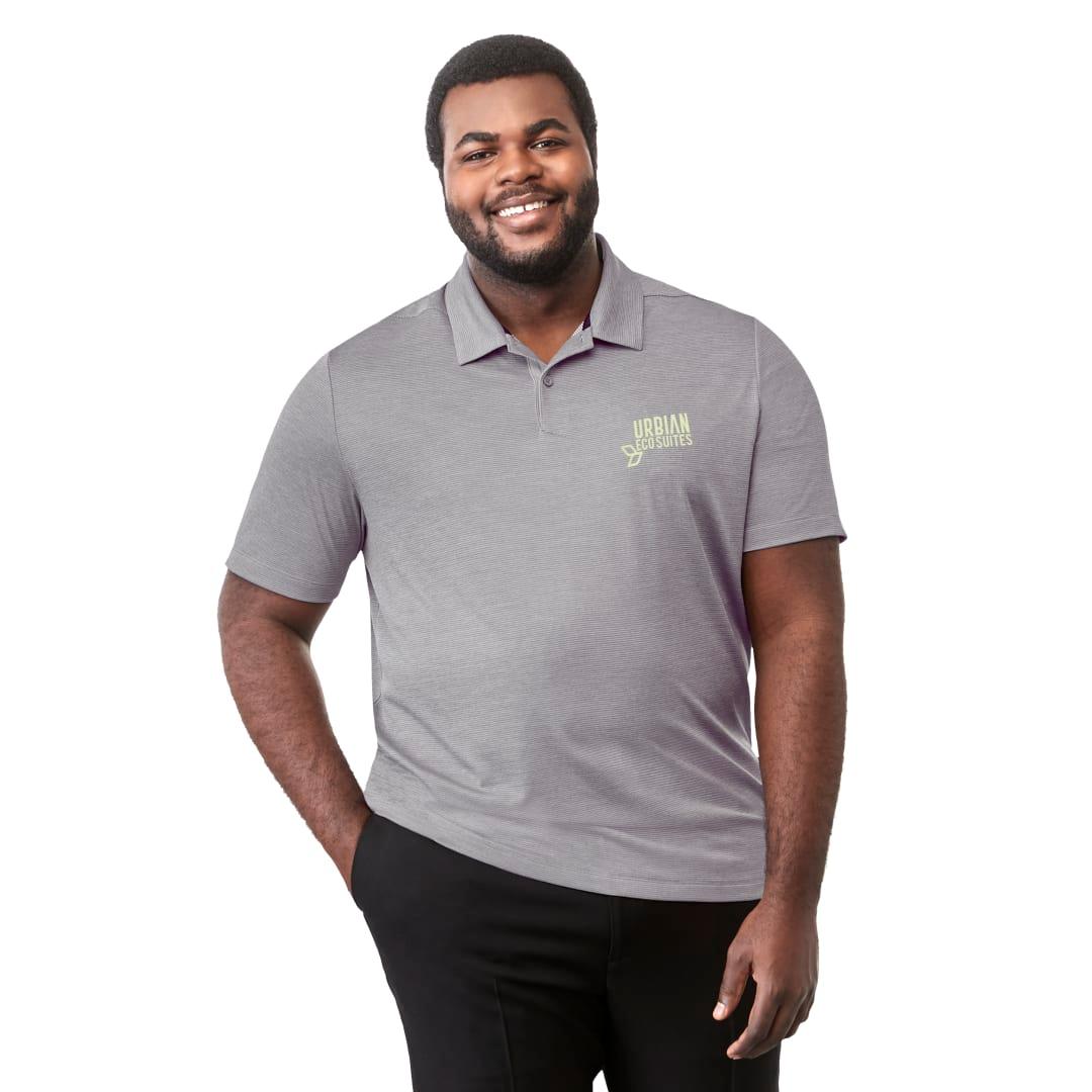 Mens dege eco ss polo Blue miniatura 16