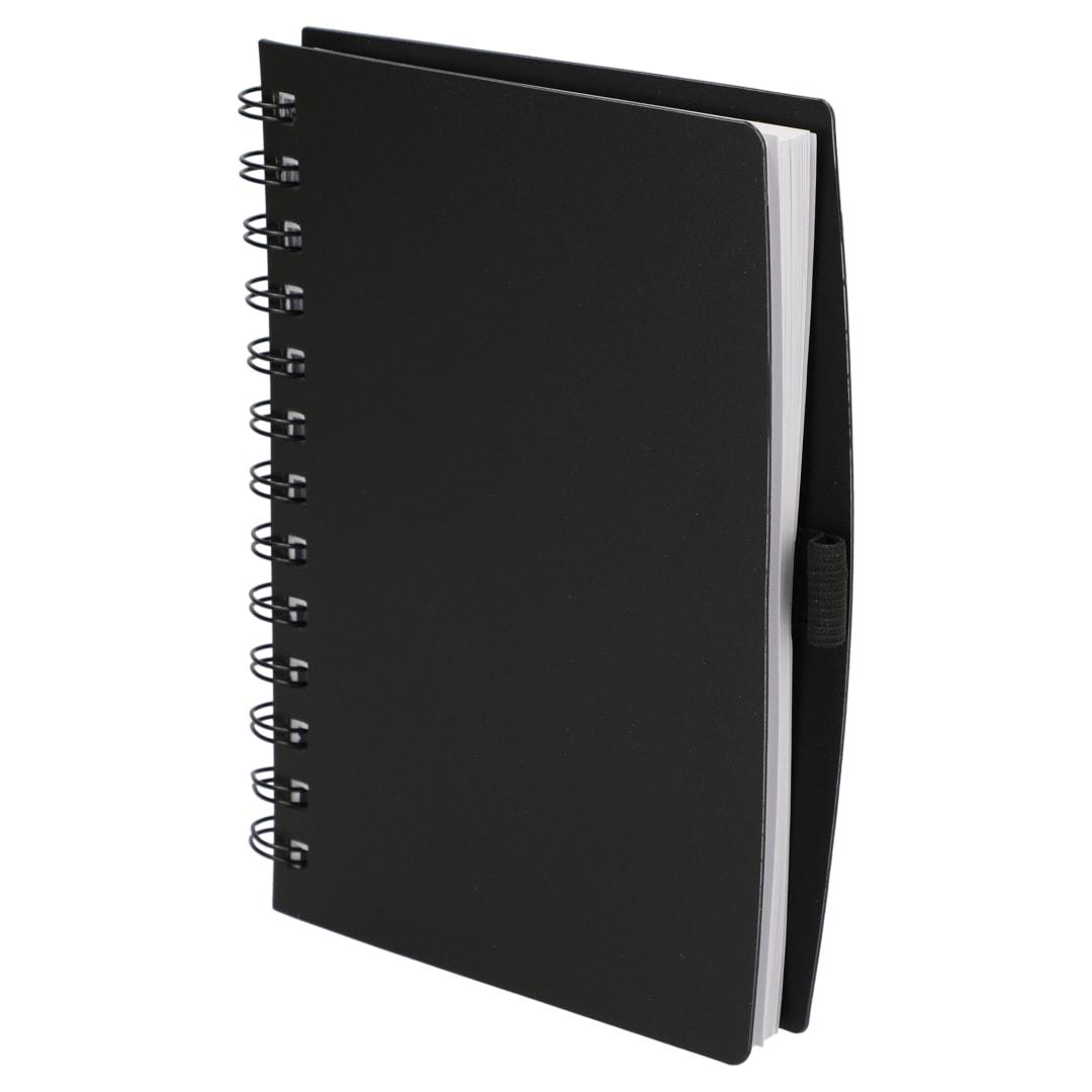Fsc® recycled 5.5 x 7 coordinator notebook Black front
