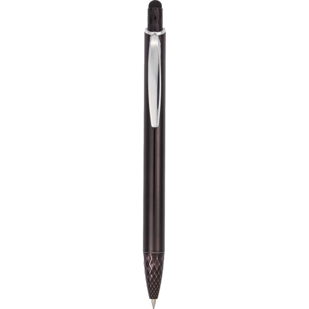Brite recycled aluminum gel stylus pen Black front