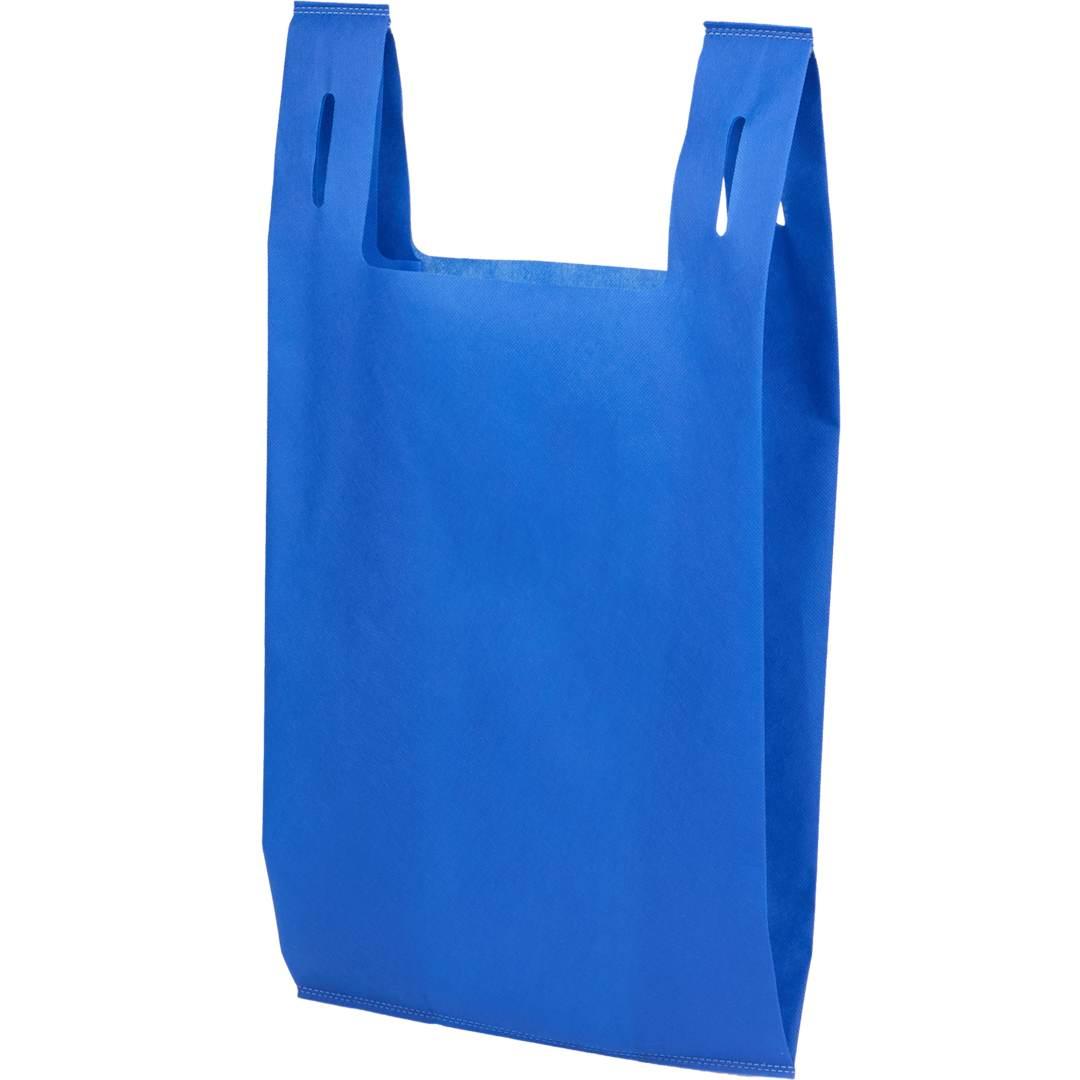 Recycled non-woven t-shirt tote Black miniatura 7