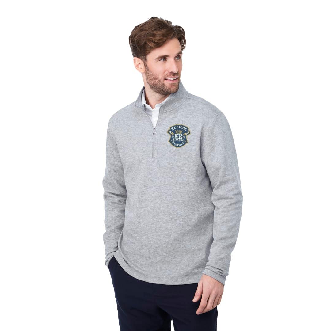 Mens rigi eco knit quarter zip Navy Blue miniatura 12