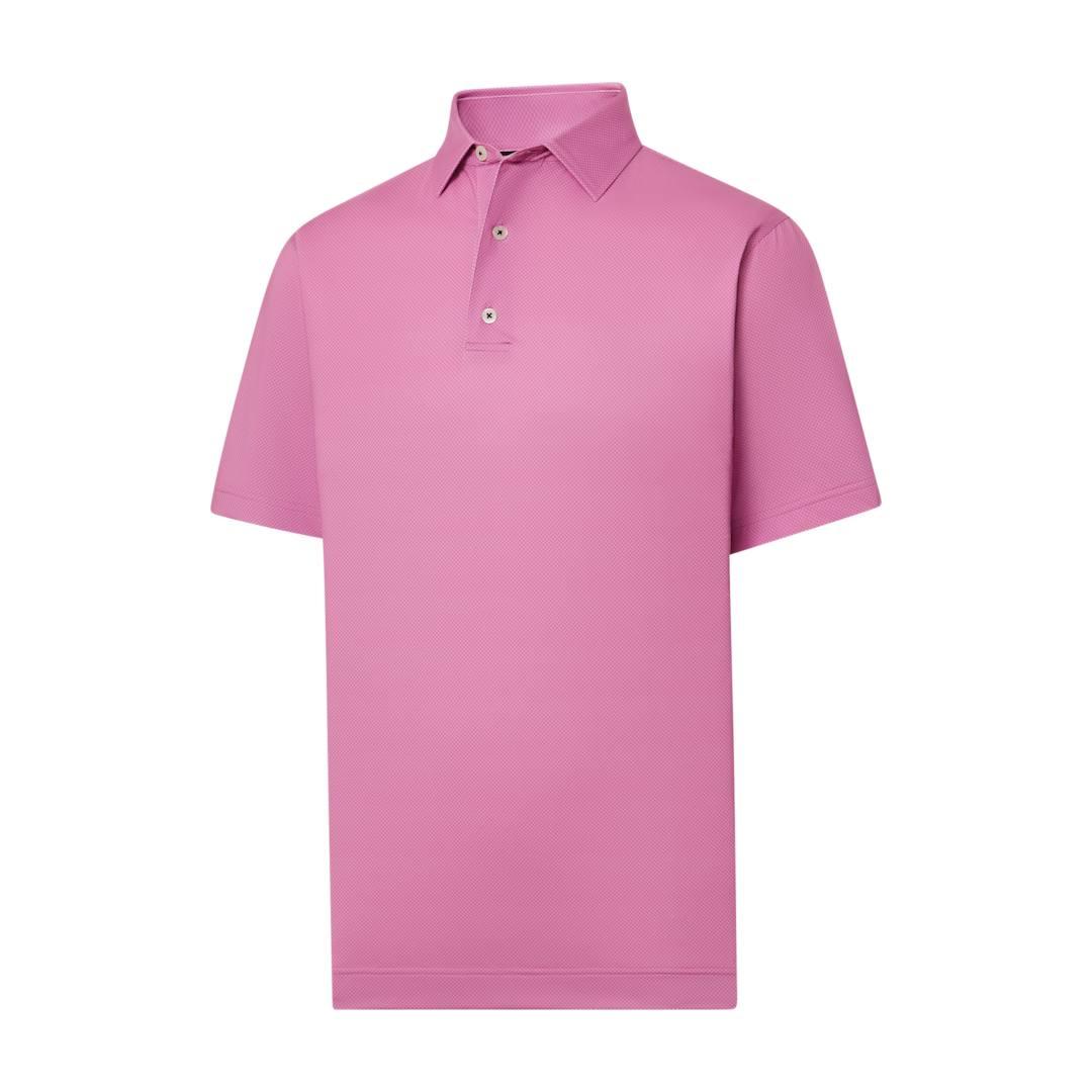 Footjoy mens tonal dot print polo Royal front