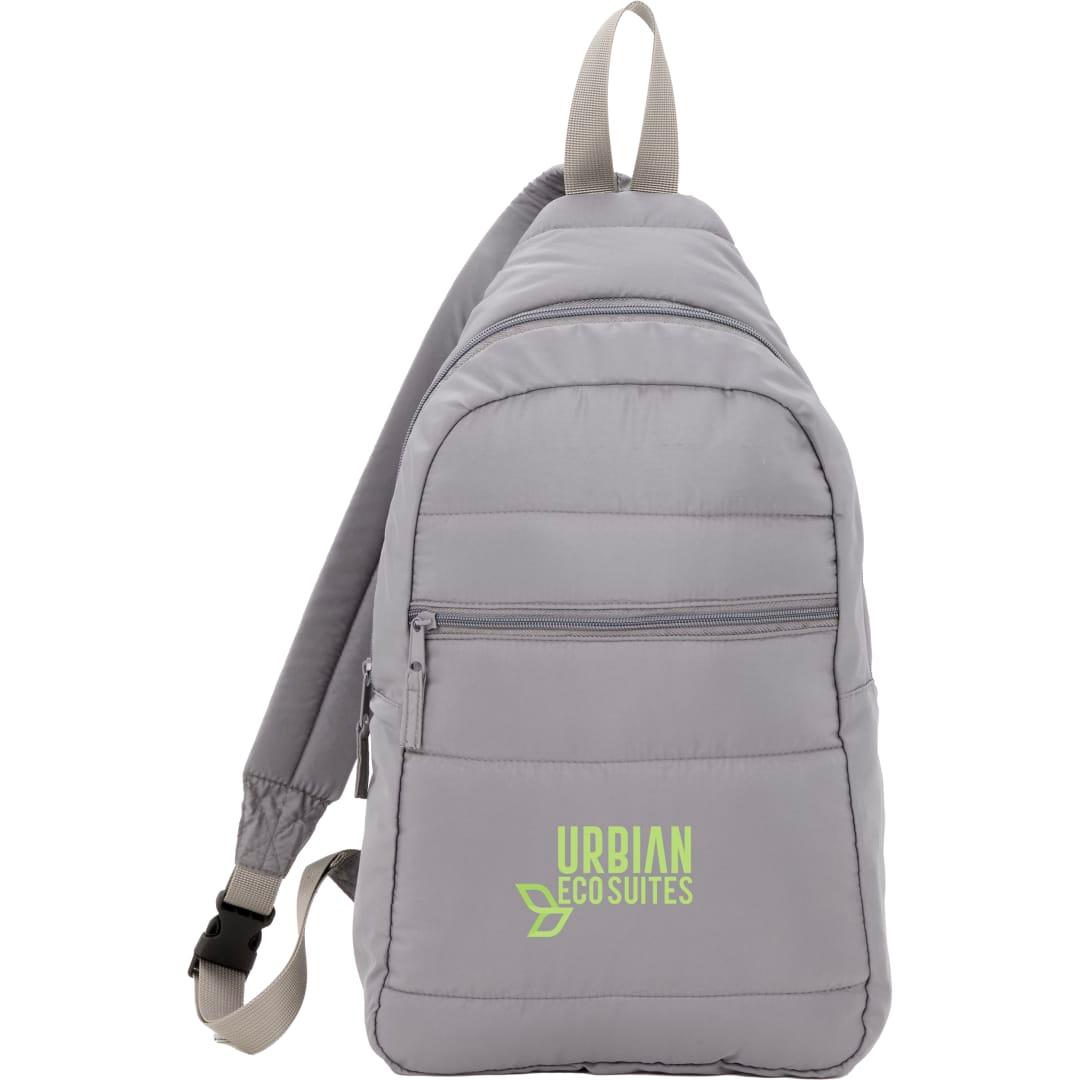 Puffer recycled sling backpack Grey miniatura 6