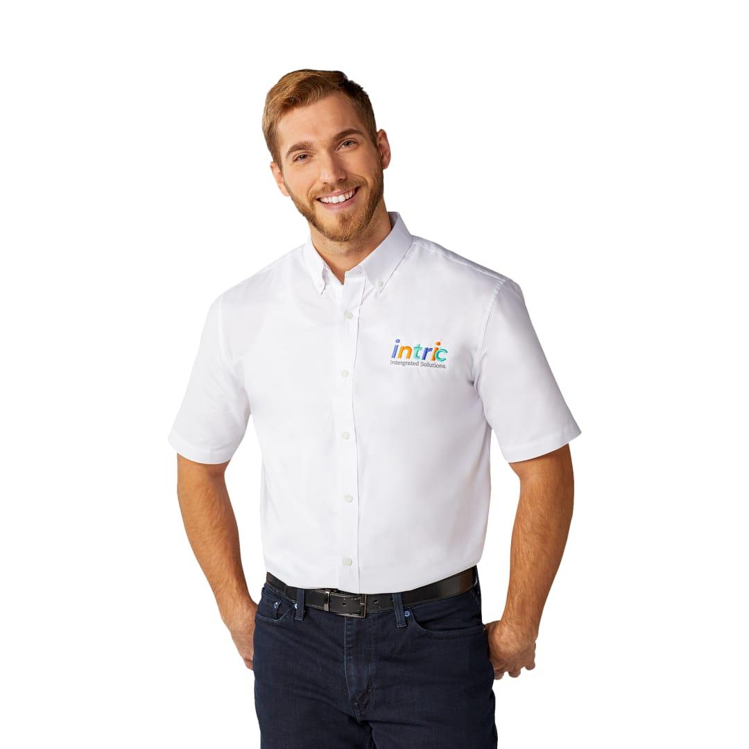 Mens samson oxford ss shirt White front