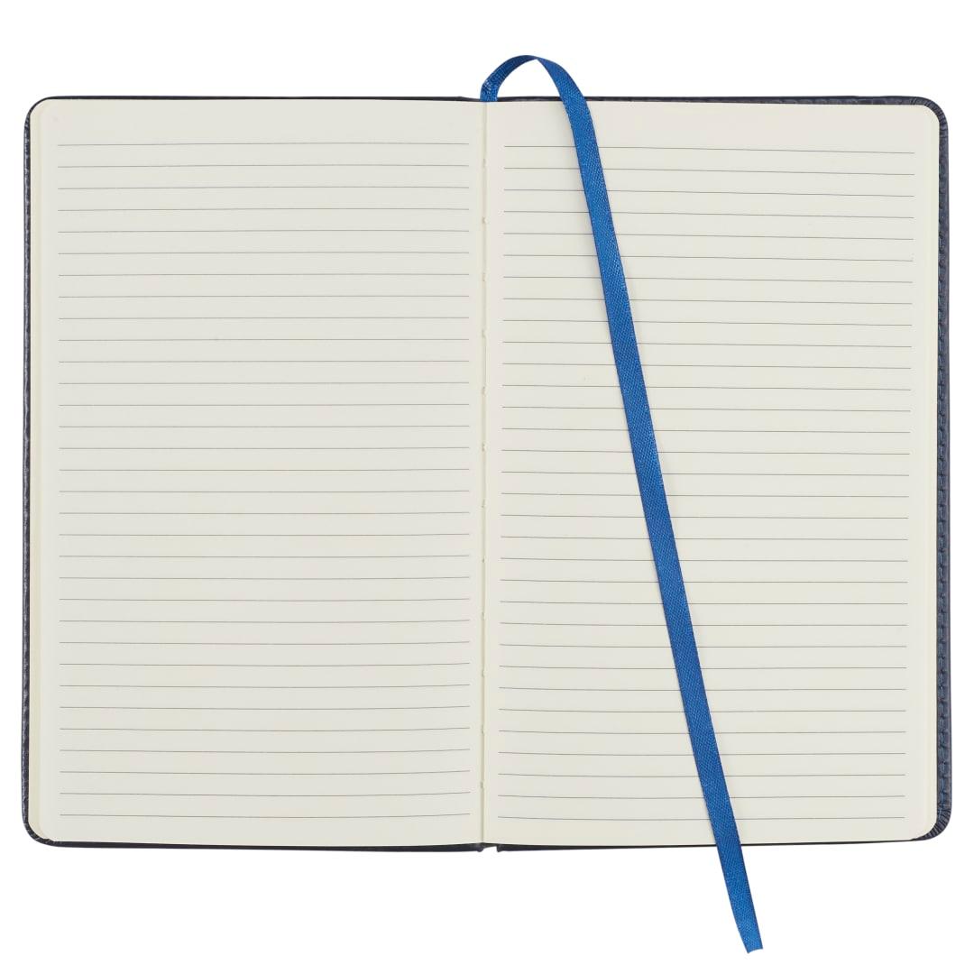 Fsc® mix 6 x 8.5 viola bound notebook with pen Navy Blue miniatura 5